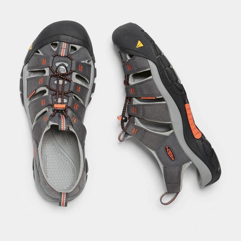 Keen Newport H2 Mens Hiking Sandals Grey/Orange Wholesale (5268-JYVQE)